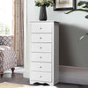 Chest of Drawers Free Standing 6 Drawers Wooden Storage Cabinet W/ Metal Handles