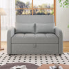 2 Seater Sofa Bed, Convertible Bed Settee Fabric Loveseat Sofa Couch, Grey