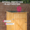 Wooden outdoor garden cabinet utility storage tools XXL shelf box shed flat roof