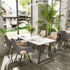 2x High-end Kitchen Swivel Dining Chairs with Metal Leg/Armrest/Upholstered Seat