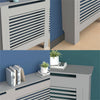 92/100cm Tall Radiator Cover Wood Cabinet MDF Grill Shelf Panel Protector
