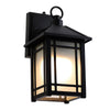 Wall-Mounted Lamp Outdoor Home Garden Path Light with Dusk to Dawn Sensor Black