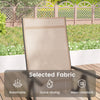 Patio Folding Dining Chairs Adjustable Outdoor Reclining Chairs w/Armrests