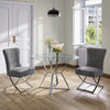 Pair of Upholstered Dining Chairs Tub Accent Chair Heavy Duty with Metal Legs UK