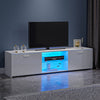 Panana 160cm TV Unit Stand Cabinet White High Gloss 2 Door Storage RGB LED Light
