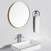 50CM Round Bathroom Wall Mounted Mirror Vanity Mirror Brushed Gold Metal Frame