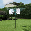 ROTARY AIRER 3 ARM 30M OUTDOOR CLOTHES GARDEN WASHING LINE DRYER SPIKE & COVER