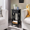 Tall Telephone Bedside Table Cabinet Nightstand Side End Drawer Shelf Storage