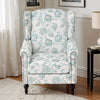 Armchair Stylish Modern Living Room Accent Chair Wood Frame Floral Pattern Sofa
