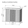 Metal Garden Shed 6 X 4, 8 X 4, 8 X 6, 8 X 10 Garden Storage WITH FREE BASE New