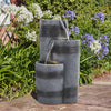 Big Sale Solar Powered Water Feature Outdoor Fountain Garden Ornament LED Lights