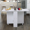 Kitchen Folding Dining Table Mobile Writing Desk Workstation With Storage Drawer