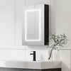 LED Bathroom Mirror Cabinet w/ Shelf Wall Mounted Illuminate Touch Switch Black