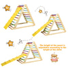Wooden Kids Climbing Triangle Ladder Toddlers Foldable Triangle Climber w/ramp