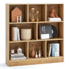 100 CM Wood Display Shelf Living Room Open Storage Cubes-Natural