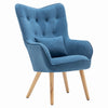 Occasional Velvet Armchair Cuddle Buttoned Wing Back Chair Sofa Stool Footrest