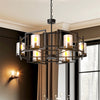 Vintage Industrial Style Chandelier Metal Geometric Cage Ceiling Pendant Lights