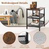 Modern Sofa Side Accent Table Nightstand 3-Tier Square End Table Storage Shelf