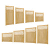 Lattice Wooden Picket Garden Gate Flat Top Pedestrian Side Gates Solid Pine Door