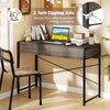 Multipurpose Computer Workstation Vanity Table-Gray