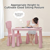 Kids Play Table and Chair Set Children Multi Activity Desk Chair Furniture Pink