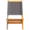 Folding Garden Chairs 8 pcs Anthracite Fabric and Solid Wood G3V9