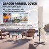 3M Banana Parasol Sun Shade Patio Hanging Umbrella Cantilever Garden Beige UK