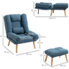 Occasional Recliner with Ottoman, 3-Position Adjustable Reclining Lounger Chair