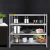 Stainless Steel Shelving Adjustable Storage Shelf 4-Tier Storage Rack