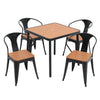 Industrial Dining Table Set wIth 2/4 Chairs Bench Seat Dining Kitchen Furniture