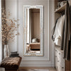 Rectangle Wall Full Length Mirror Crushed Diamond Crystal Bevelled Full Body