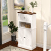 128cm Freestanding Kitchen Cupboard 4-door Storage Cabinet & Open Ucmtgwuogzzlbv