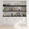 Wall Shelf Dark Grey 220x60x4 Treated Solid Wood Oak G7D3