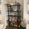 Large Industrial Bookcase Wood Vintage Heavy Duty Storage Unit Display Bookshelf