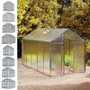 4/6/8/10*6FT Walk-In Transparent Sheets Greenhouse Plant Grow Galvanized Alumini
