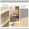 Set of 2 Two-tone Microfiber Leather Upholstered Dining Chairs Swivel Armchairs
