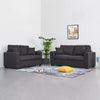 Panana 2 and 3 Seater Sofa Settee Suite in Black Fabric Sofa Deep Seat Couches