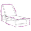 Loungers 2 pcs Taupe Solid Wood Acacia and L2D3