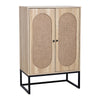 Rustic Oak Finish 2 Door Sideboard Multi Storage Cabinet Dinning Room, Hallway