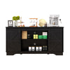 Sliding Barn Door Sideboard Storage Cabinet Coffee Bar TV Stand Farmhouse Style