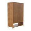 Double Rattan Doors Bamboo Shoe Cabinet Storage Cupboard Footwear Stand Rack