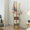 Clothes Coat Hat Rack Tree Stand Shelf Wooden Hanger Organizer 3 Layer 10 Hooks