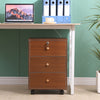 Mobile 3 Drawers Filing Cabinets Printer Stand Pedestal Lockable Bedside Table