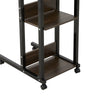 Heights Adjustable Mobile Over Bed Tray Table Laptop Stand Writing Desk w/ Shelf