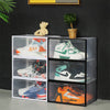 12x Transparent Shoe Display Boxes Sneaker Trainers Organizer Box Case Stackable