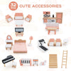 Multi-Layer Wooden Dollhouse Kids DIY Pretend Dollhouse