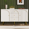 Cabinet Chest of Drawers with Adjustable Shelf Home Storage Cupboard White