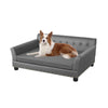 Large Elevated Dog Sofa Bed Microfiber Leather Couch Pet Sleep Joint Support Bed