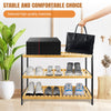 3 TIER NATURAL BAMBOO SHOE RACK ORGANISER STAND STORAGE SHELF UNIT