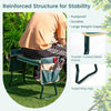 2-in-1 Garden Kneeler Seat EVA Pad Bench Foldable Garden Tool w/2 Tool Pouches